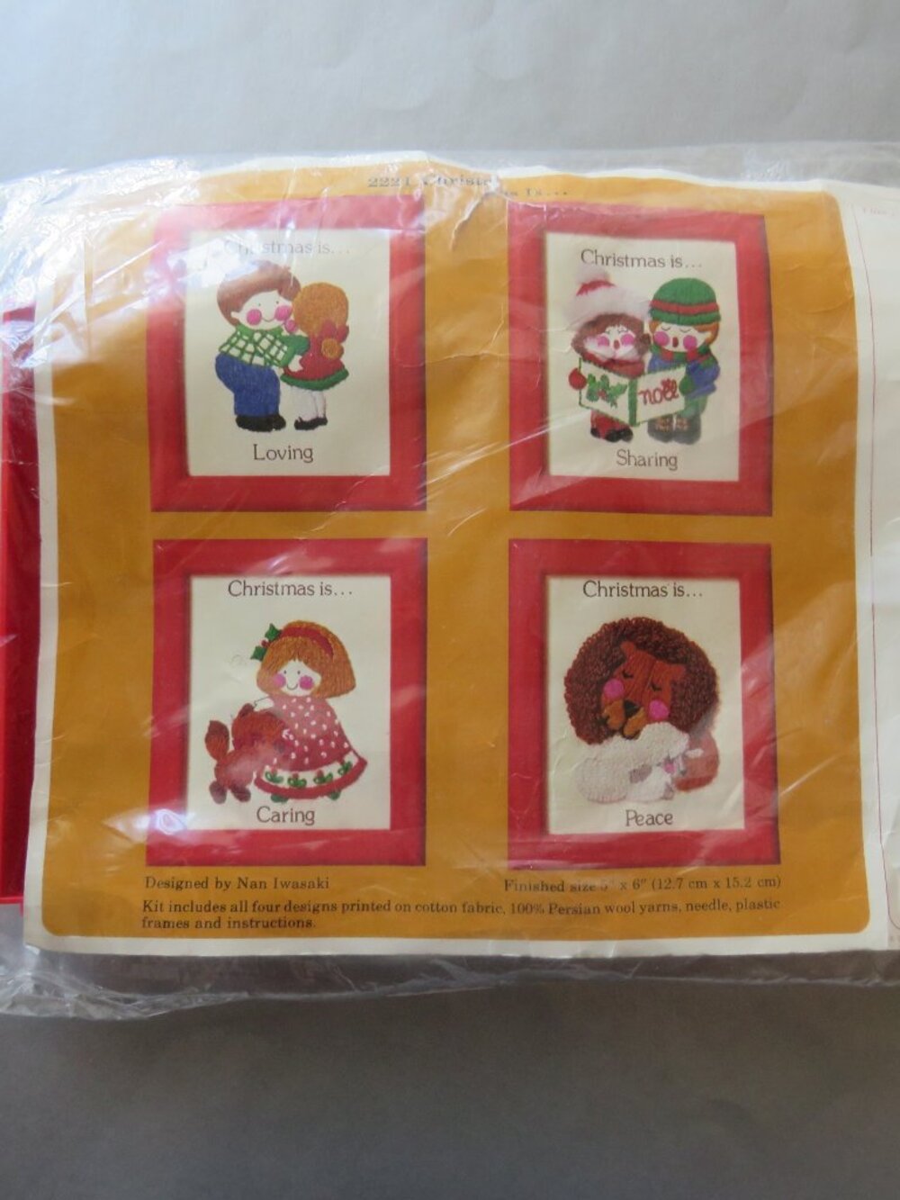 The Creative Circle "Christmas Is..." Crewel Embroidery Vintage kit #2221, 1981